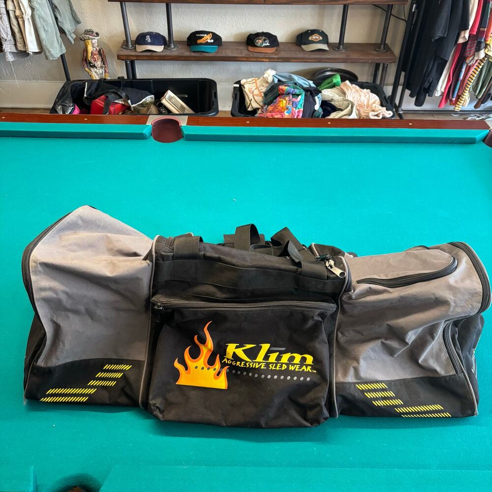 Klim Y2K Aggressive Sled Wear Rare Flame Print Duffel Bag